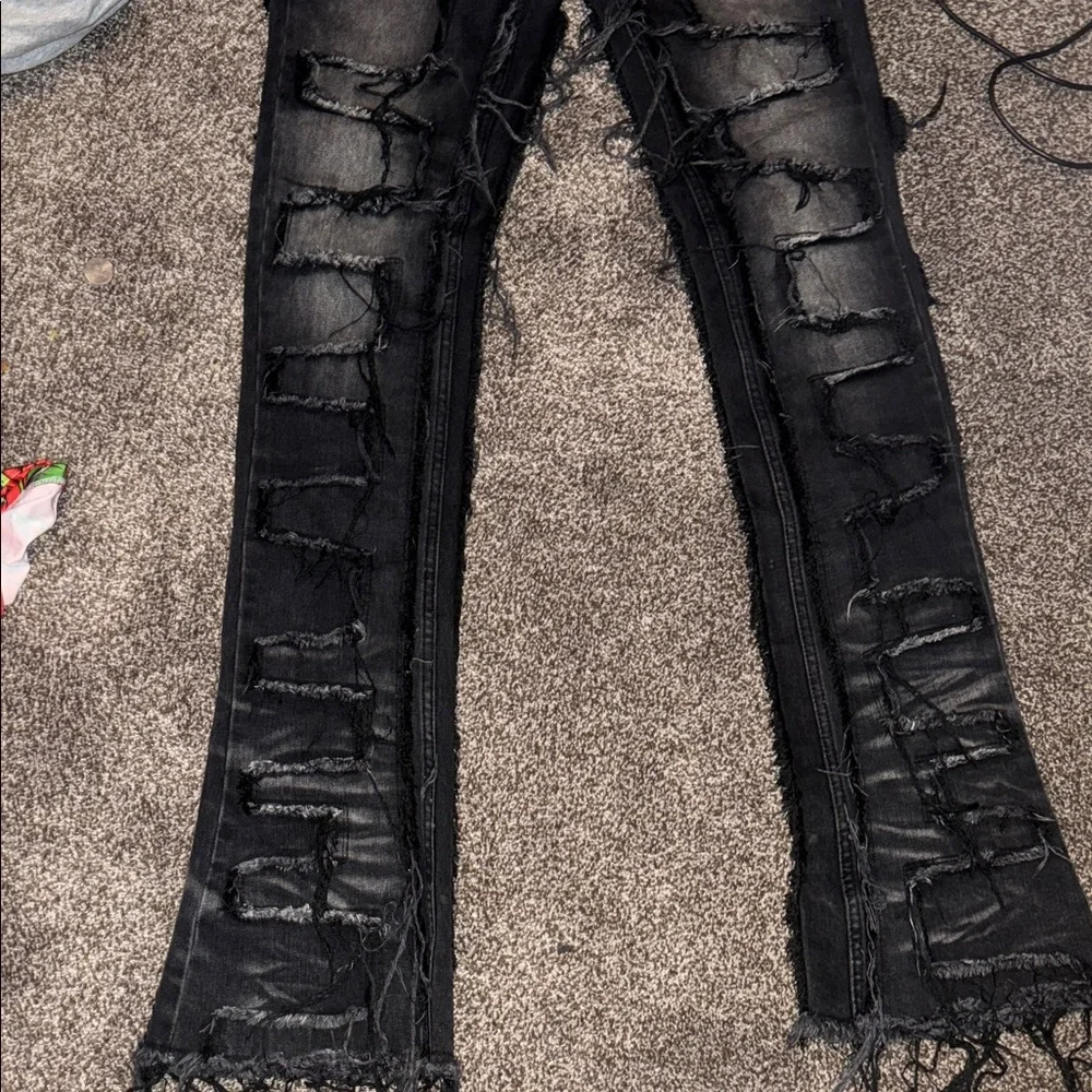 Men's Edgy Black Skinny Jeans